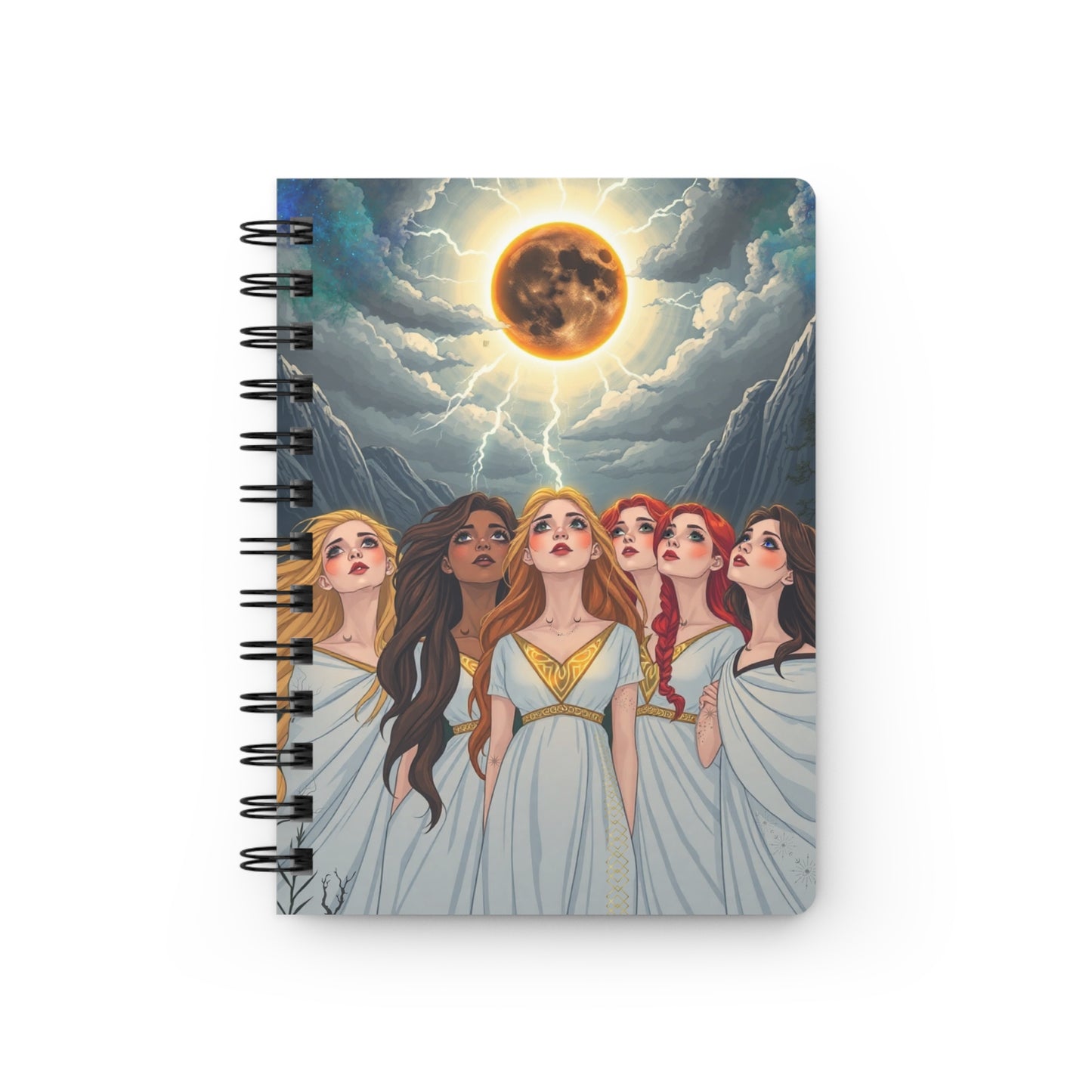 Eclipse Goddess Gathering Spiral Bound Journal 5x7 150 Lined Pages