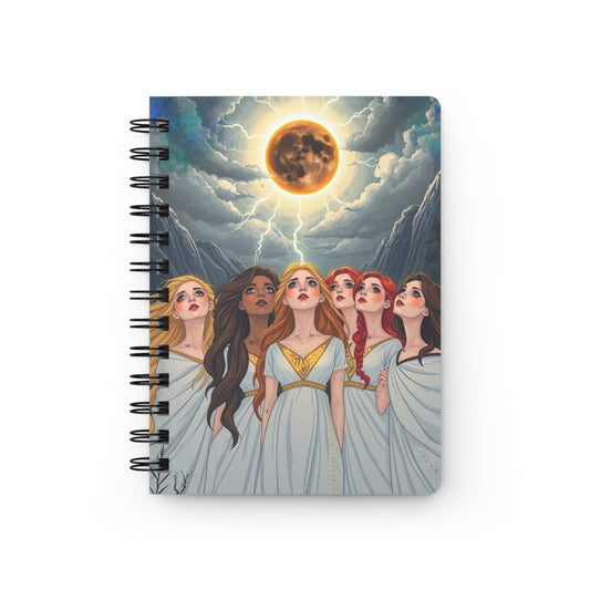 Eclipse Goddess Gathering Spiral Bound Journal 5x7 150 Lined Pages